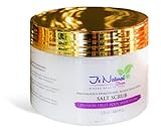 J's Natural Beauty Salt Scrub Hyaluronic Acid Brazil Passion Fruit Intense but gentle with Jojoba Seed Oil and Vitamin E, Anti-Aging and Restores