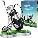 Jishi Golf Pen Holder Desk Accessories, Golf Gifts for Men Golfers Unique Christmas Stocking Stuffers for Men Women Golfers Dad Boss, White Elephant Gifts for Adults Funny Useful Office Supplies Decor