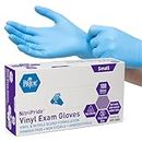 MED PRIDE NitriPride Nitrile-Vinyl Blend Exam Glove, Small 100 - Powder Free, Latex Free & Rubber Free - Single Use Non-Sterile Protective Gloves for Medical Use, Cooking, Cleaning & More