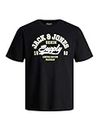 JACK & JONES Jjelogo Tee Ss O-neck 2 Col Ss24 Sn, Camiseta Hombre, Negro, M