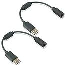 GTMax 2x Wired Controller USB Breakaway Cable Cord for Microsoft Xbox 360 by