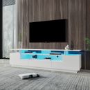 LED TV Stand Cabinet for Tv's up to 80" Entertainment Center High Gloss TV Stand