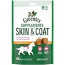 GREENIES Supplements Dog Skin & Coat Supplements With Fish Oil & Omega 3 Fatty Acids, 40 Count Chicken-Flavor Soft Chews for Adult Dogs