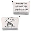 CMNIM Motorcycle Gifts for Her Just a Girl Who Loves Motorcycles Makeup Bag Motorcycle Biker Girl Woman Rider Gifts (Motorcycles Makeup Bag)