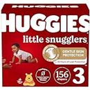 Huggies Diapers Size 3- Little Snugglers Disposable Baby Diapers, 156ct, One Month Supply