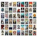 junkyard Vintage Hollywood Movies Wall Stickers Posters for room decoration collage kit aesthetic (Pack of 54, Size: 4x6 inch)