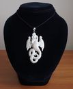 Hand Carved by local Artisans in Bali, carved bone necklaces,  Dragon Design 4