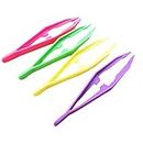 First Aid Tweezers,Plastic Tweezers Beads Manual DIY Crafts Tool Children Clip First Aid Kit for Kids Home Classroom School Use Game Tools 4PCS,First Aid Tweezers