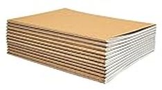 Better Office Products Kraft Notebooks Lined Paper, Bulk Pack 8.3 in x 5.5 in, A5 Size, 60 Lined Ivory Pages, 80 gsm, Soft Cover Composition Notebooks, Stitched Spines, Kraft Travel Journals