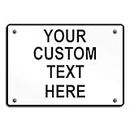 Aluminum Weatherproof Metal Sign Multiple Sizes Custom Personalized Text Here White Black Traffic Regulation Horizontal Street Signs 10x7Inches
