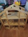 1990s Era Wooden Dollhouse And Accessories 