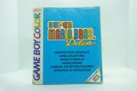 Super Mario Bros Deluxe Instruction Booklet Nintendo Game Boy Manual True 