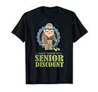 Senior Discount T-shirt uomo vecchio scontroso Maglietta