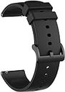 INEFABLE 20mm SmartWatch Strap Compatible with Amazfit GTS 2 Mini, Amazfit Bip/Bip U/Pro/Lite, Bip S, Amazfit GTS/ 2/2e, Samsung Galaxy Watch 4/ Watch 5 for All 20mm Watches (Black-Pack of 1)