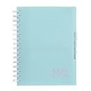 Navneet HQ | Five Subject Spiral Wiro Bound Notebook|14.8x21 cm |Single Line |300 Pages | Mint Green