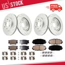Front and Rear Drilled Rotors Brake Pads for 2006-2018 Toyota Rav4 Lexus HS250h