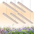 SpeePlant LED Grow Light 4FT, Full Spectrum 660nm Sunlight Plant Light 3600K, Linkable Led Grow Lights for Indoor Plants, Indoor Hanging Grow Light with Reflectors 360W(6×60W), 6 Pack