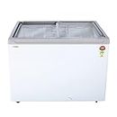Haier HFC-300GM5-5 star rating double door Glass top model, With inside Metal liner, White