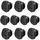 SAA Approved UK/US/JP/CA to AU/NZ Adaptor Plug with Insulated Pins, UK/US Plug Convert to 3-Pin Australian/New Zealand/China Socket (10 Pieces Black)