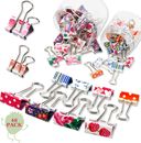 48 Pcs Cute Binder Clips Assorted Sizes Office Clips Supplies 2 Sizes Colorful P