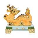 Lyricalist Dragon Figurine, Feng Shui Decor Golden Dragon Statue, Resin Ornament Collectible Dragon Figurine, Chinese Animal Dragon, 2024 New Year Dragon, Lucky Dragon Ornament