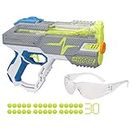 Hasbro Nerf Hyper Rush-40 Pump-Action Blaster, 30 Nerf Hyper Rounds, Eyewear, Up to 110 FPS Velocity, Easy Reload, Holds Up to 40 Rounds