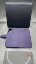 MONASAY Wallet Case for SAMSUNG GALAXY S21 PURPLE with Screen Protector