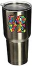 BOLDERGRAPHX 5085 Autism Awareness Puzzle Piece with Love 2.6"x2.5" 2 pack Vinyl Sticker Decal for Yeti Mug Cup RTIC Sic Cup Thermos Cup or laptop cell phone wrap or hardhat