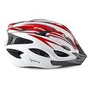 Lifelong Adjustable Cycling Helmet with Detachable Visor | Adjustable Light Weight Mountain Bike Cycle Helmet with Padding for Kids and Adults (LLFAH02, Red & White, 6 Months Warranty)