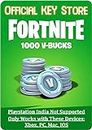 Fortnite 1000 V-Bucks Gift Card Code Only (NO CD/DVD)