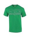 Ford Mustang Grill Legend Honeycomb Grill and Pony Emblem Classic Racing Performance Race Muscle Car T-Shirt Emblem Logo, Kelly Green, Medium