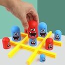 MUREN® Big Eat Small 2 Players Tic Tac Toe Board Game- Surprise Tic Tac Toe, Gobble Game, Board Game Indoor, Family Games to Play and a Classic Game-Multicolor