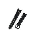 No Gaps Leather Band fit for Samsung Galaxy Watch 4 5 6 40mm 44mm 5pro 45mm Strap fit for Galaxy Watch 4 6 Classic 43mm 47mm 46mm 42mm (Color : Black buckle, Size : Galaxy watch 4 40mm)