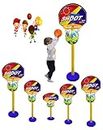 FunBlast Basketball for Kids - Basketball with Net and Adjustable Stand, Basketball Hoop for Kids, Kids Basketball Toys, Indoor and Outdoor Games for Boys & Kids (Multicolor)