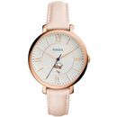 Women's Fossil Pink Ohio Northern Polar Bears Jacqueline Date Blush Leather Watch