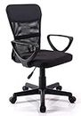 Exofcer Office Chair, Kids Desk Chair, Ergonomic Computer Chair, Height Adjustable, Breathable Padded Seat, Home Mesh Swivel Chair (Black)