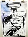 Mr Clever Arte Original Pintura Lienzo Chanel Perfume Superhéroe Beso Batman