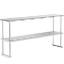 12"x60" Stainless Steel Commercial Adjustable Double Overshelf for Work Table