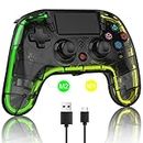 BRHE Controllers For PS4 With Hall Triggers/ 8 RGB LED Lights, Custom PS4 Remote Joystick Gamepad Accessories, Wireless PS4 Dualshock 4 Controller for PlayStation 4/Slim/Pro/PC/PS4(Black)
