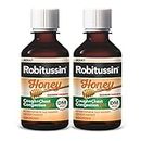 Robitussin Maximum Strength Honey Cough Plus Chest Congestion DM, Cough Medicine for Cough and Chest Congestion Relief Made with Real Honey for Flavor - 8 Fl Oz (Pack of 2)
