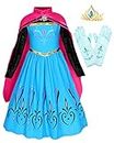 Jurebecia Princess Dress for Girls Costume Toddler Kids Coronation Dress Up Clothes Cosplay Halloween Ourfit Size 6