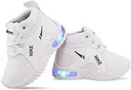 Handly Collection Kids LED Shoes Casual LED Light Shoes for Boys and Girls, Walking Shoes for Boys (White_18-24 Months)