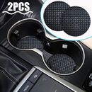 2X Car Cup Holder Mat Anti Slip Insert Coasters Cup Black Interior Accessories