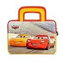 Pebble Gear Disney Pixar Cars Carry Case - Universal Neoprene Children's Bag with Cars Motif, Suitable for 7 inch Tablets (Fire 7 Kids Edition, Fire HD 8), Robust Zip