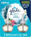Glade Plugins Refills Air Freshener, Scented and Essential Oils, Aqua Waves, 2Ct