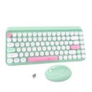 84Keys Colorful Wireless Computer Keyboards And Mice Combos, Mini Compact Retr