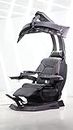 IMPERATOR WORKS CLUVENS Unicorn 2.0 Manticore Model Zero Gravity Gaming Chair Cockpit Gaming Workstation Executive seat (Black Support 3 Monitors can Extent to 5 Monitors