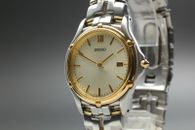 [Near MINT] Seiko Dolce 7N32-0100 Gold Quartz Mens Vintage Watch From JAPAN