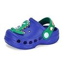 LACOFIA Toddler Boys Girls Garden Clogs Shoes Non-Slip Beach/Pool Slides Kids Summer Slippers Blue 7/8