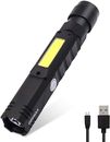 Portable Rechargeable Work Light, Ultra Brightest Handheld Cob Led Tactical Flas